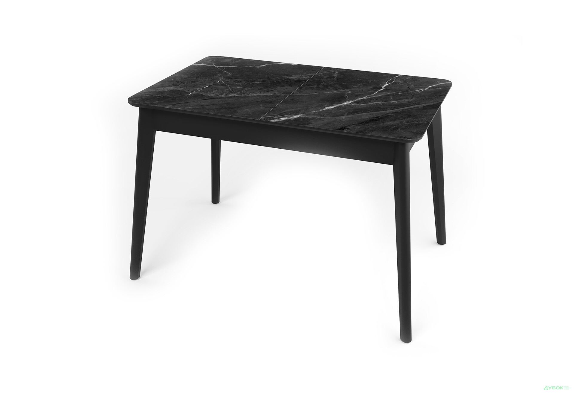 Зображення 1 - Стіл кухонний Jam Честер розкладний 120 / 160 см, чорний / скло діамант 87 М