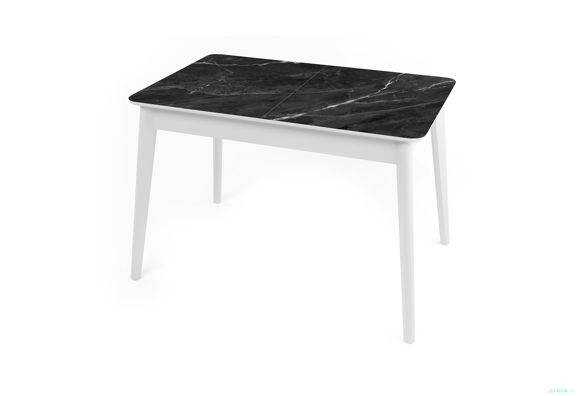 Зображення 1 - Стіл кухонний Jam Честер розкладний 120 / 160 см, білий / скло діамант 87 М