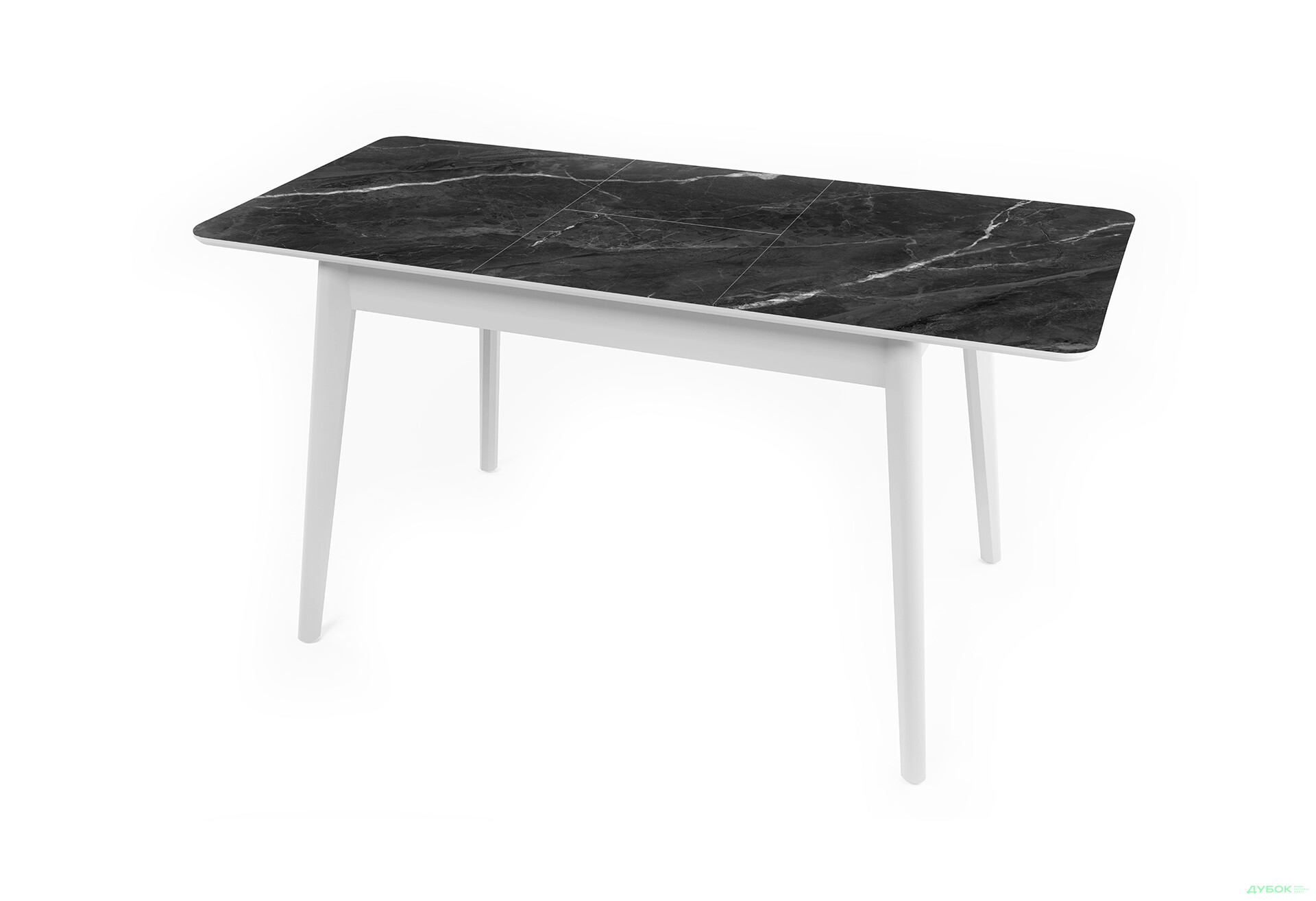 Зображення 2 - Стіл кухонний Jam Честер розкладний 120 / 160 см, білий / скло діамант 87 М