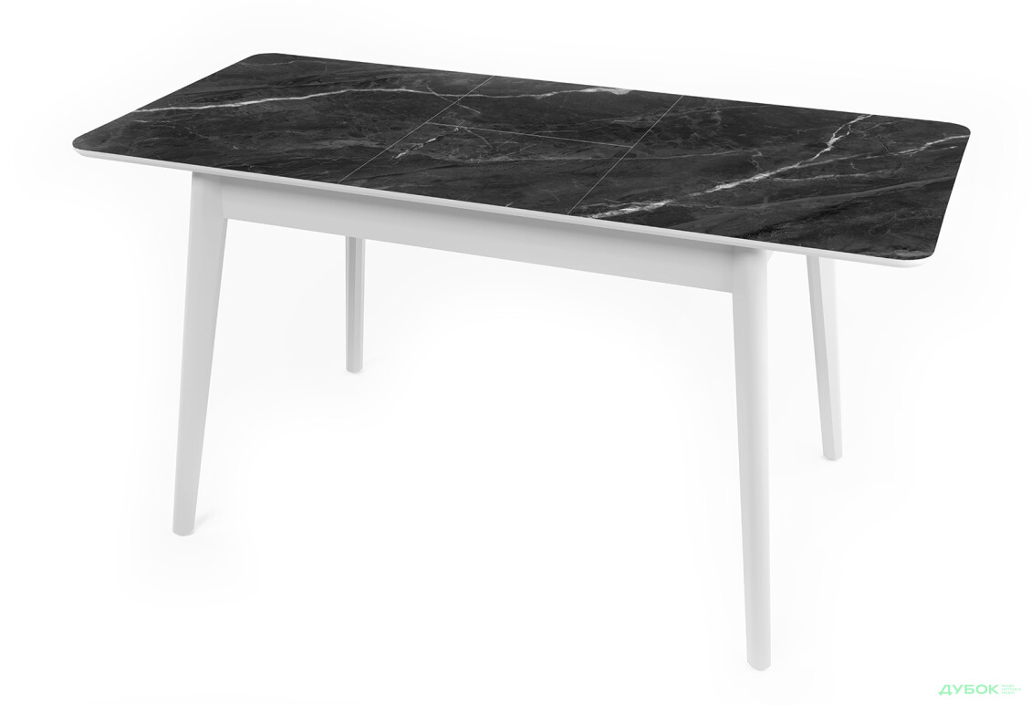 Зображення 2 - Стіл кухонний Jam Честер розкладний 120 / 160 см, білий / скло діамант 87 М