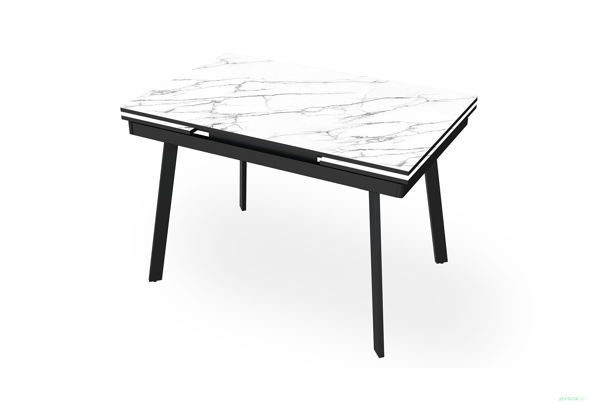 Зображення 1 - Стіл кухонний Jam Slim / Слім розкладний 110 / 170 см, чорний / діамант 66 М