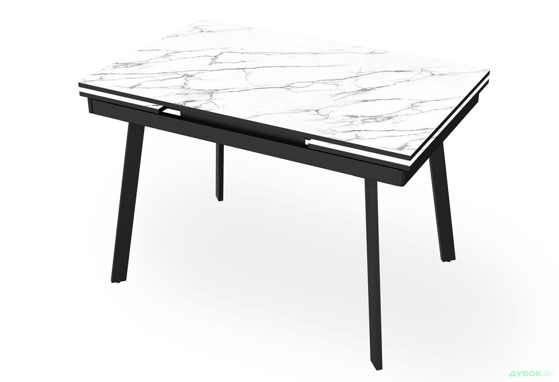 Стіл кухонний Jam Slim / Слім розкладний 110 / 170 см, чорний / діамант 66 М