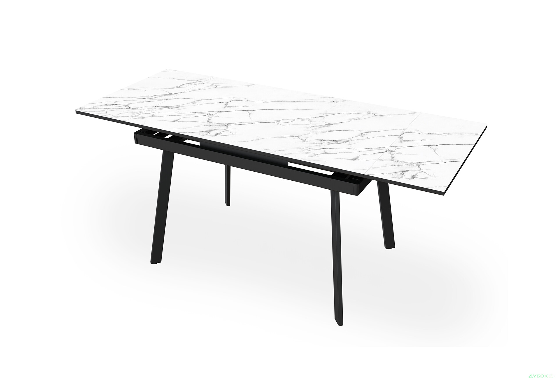 Зображення 2 - Стіл кухонний Jam Slim / Слім розкладний 110 / 170 см, чорний / діамант 66 М