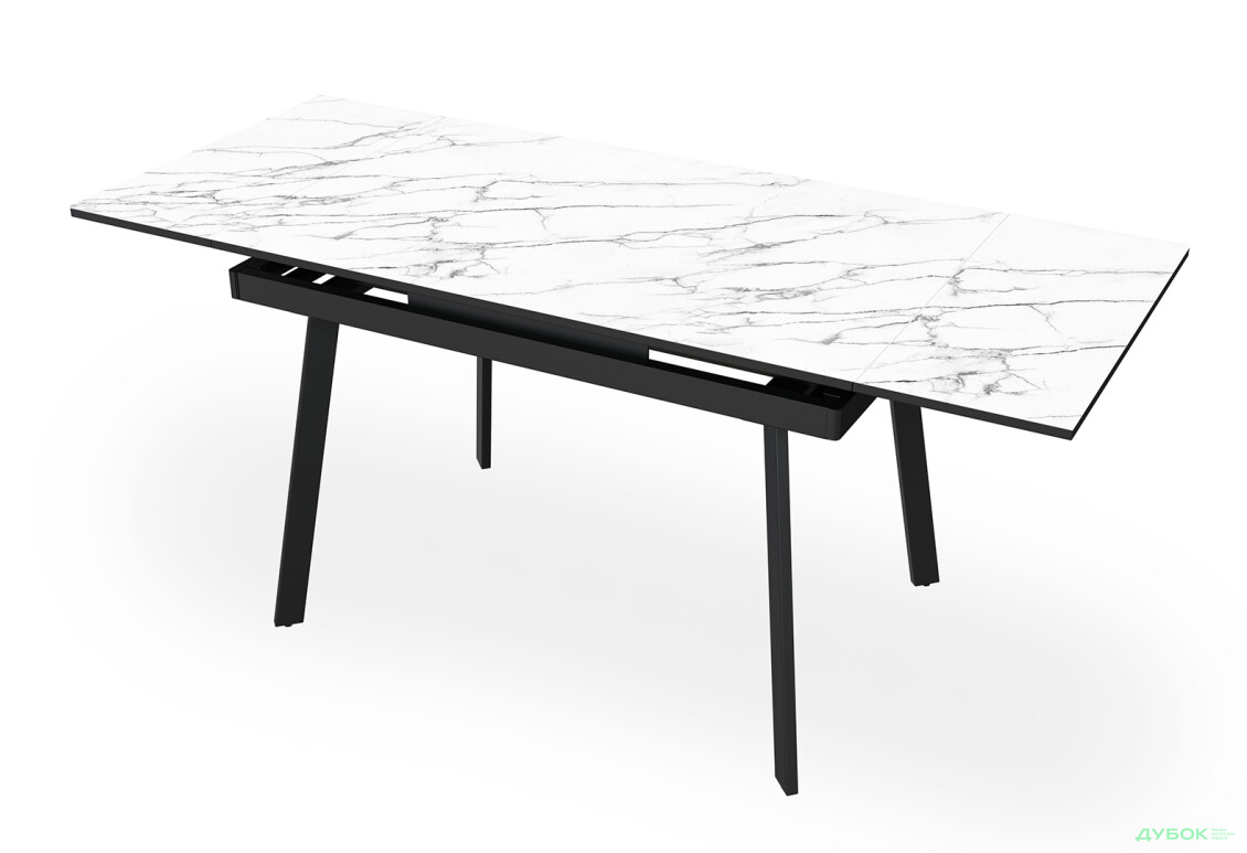 Зображення 2 - Стіл кухонний Jam Slim / Слім розкладний 110 / 170 см, чорний / діамант 66 М