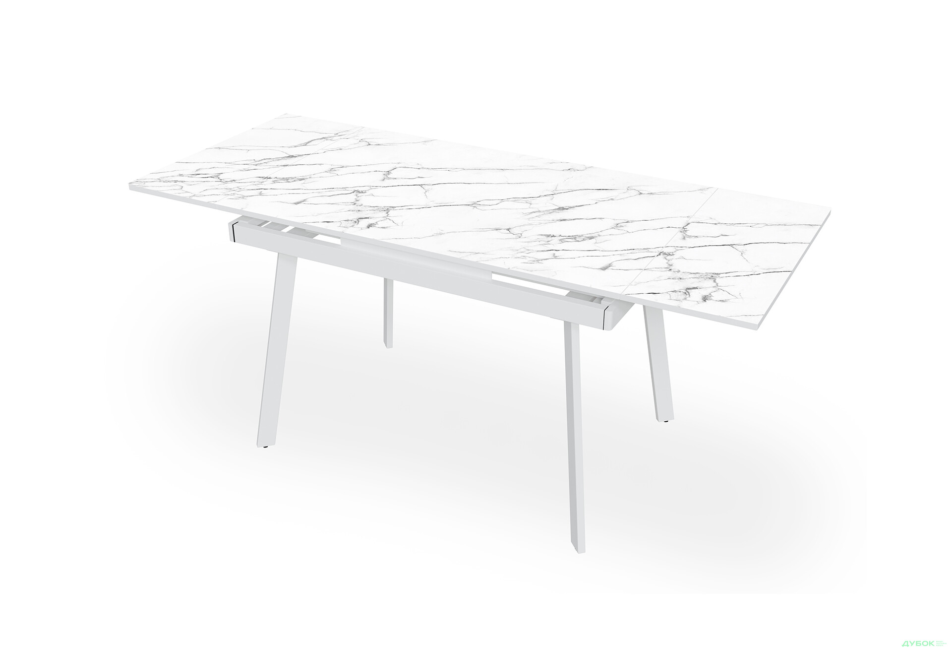 Зображення 2 - Стіл кухонний Jam Slim / Слім розкладний 110 / 170 см, білий / діамант 66 М