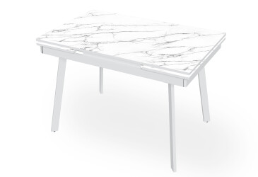 Стіл кухонний Jam Slim / Слім розкладний 110 / 170 см, білий / діамант 66 М