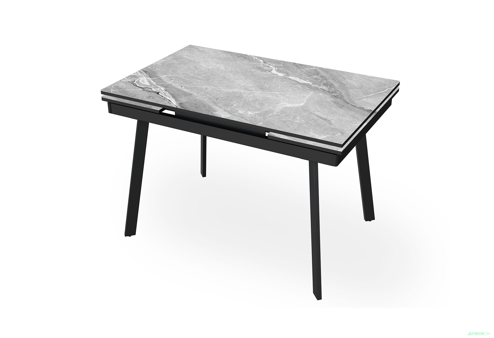 Зображення 1 - Стіл кухонний Jam Slim / Слім розкладний 110 / 170 см, чорний / діамант 78 М