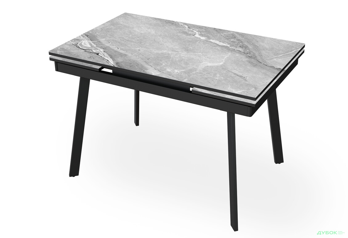 Стіл кухонний Jam Slim / Слім розкладний 110 / 170 см, чорний / діамант 78 М