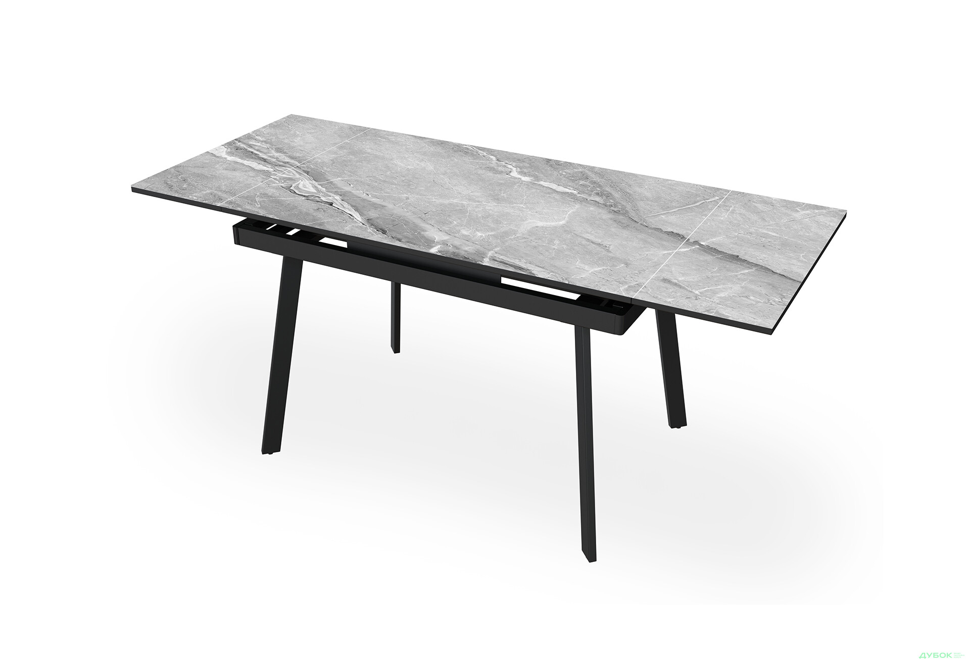 Зображення 2 - Стіл кухонний Jam Slim / Слім розкладний 110 / 170 см, чорний / діамант 78 М