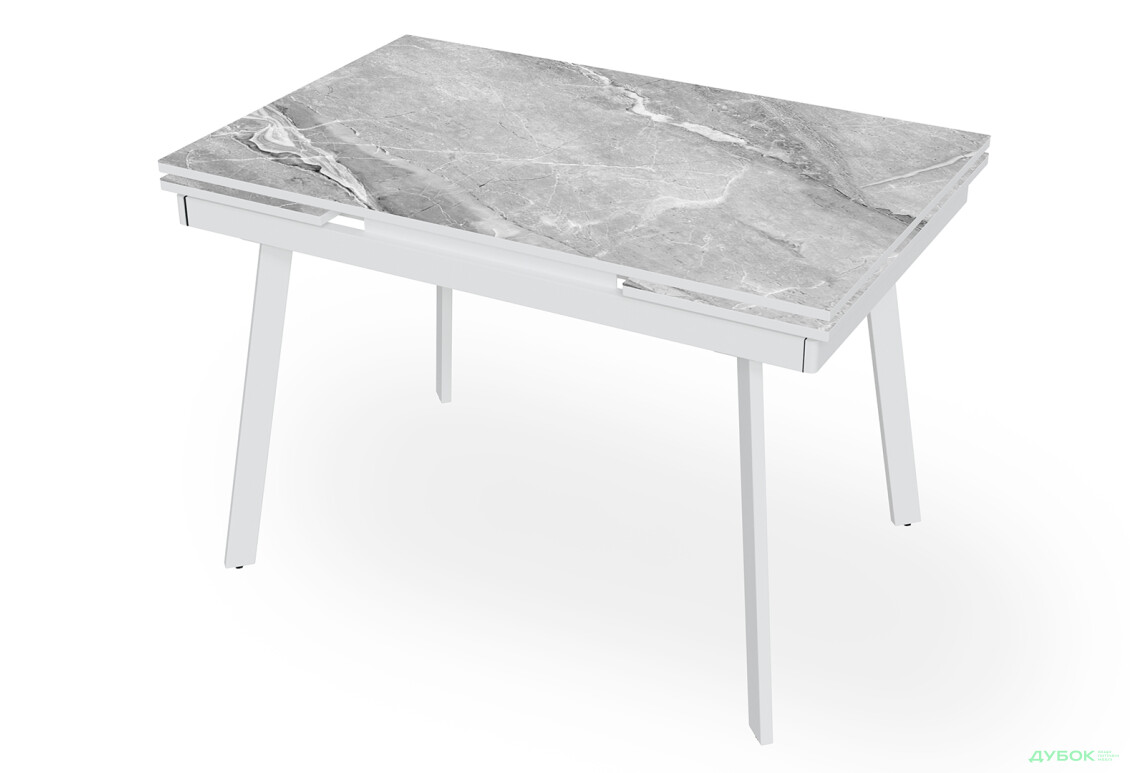 Стіл кухонний Jam Slim / Слім розкладний 110 / 170 см, білий / діамант 78 М