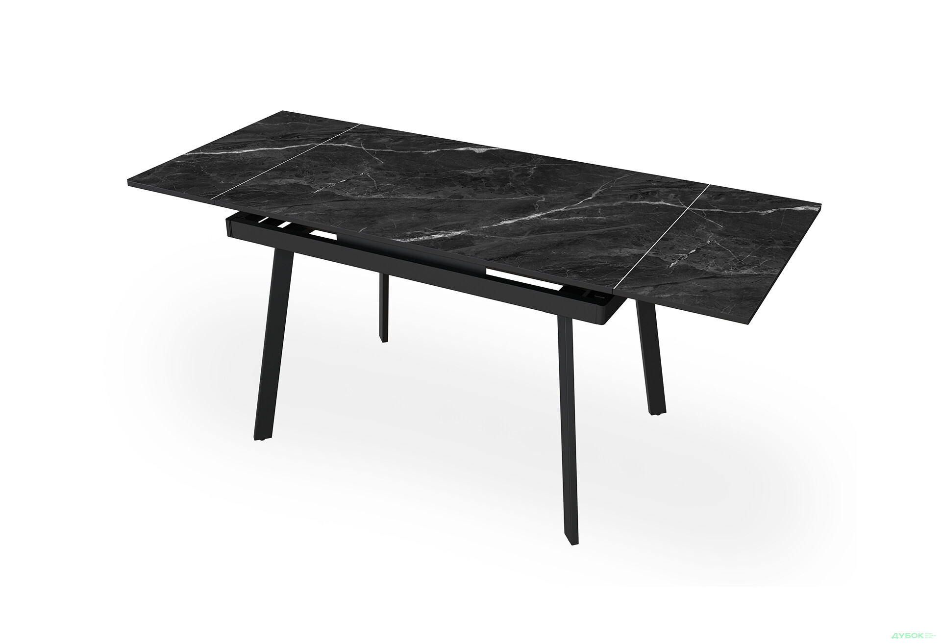 Зображення 2 - Стіл кухонний Jam Slim / Слім розкладний 110 / 170 см, чорний / діамант 87 М