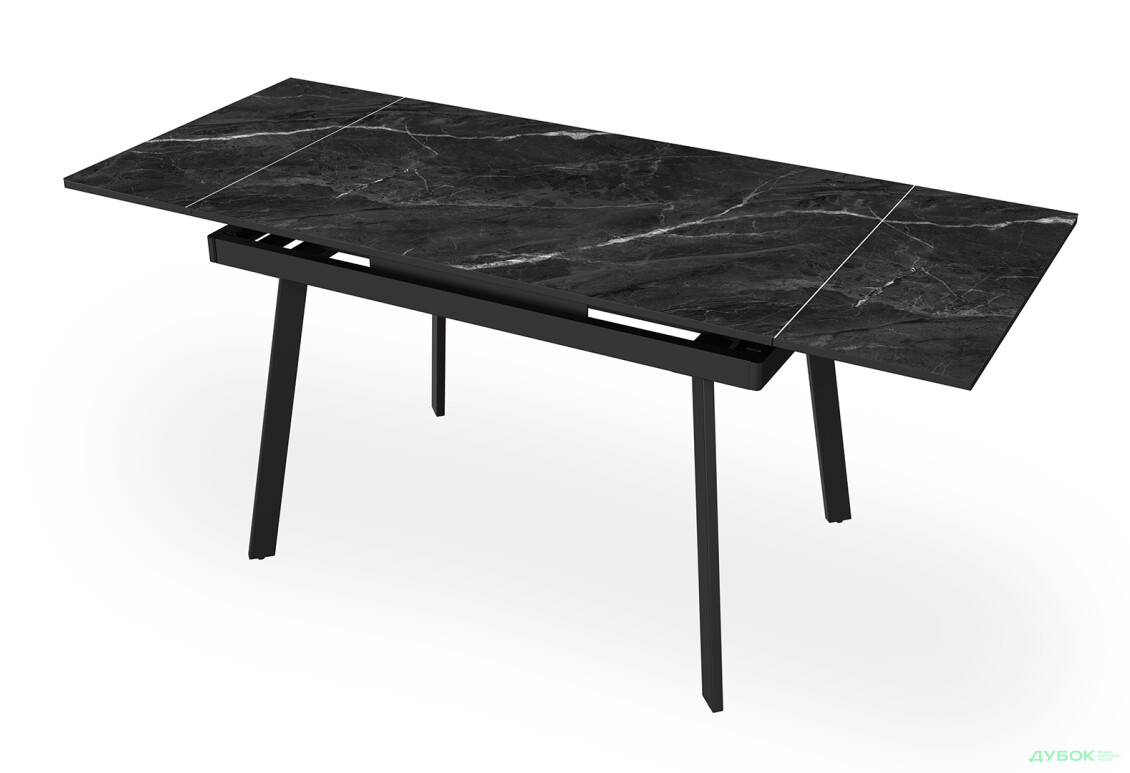 Зображення 2 - Стіл кухонний Jam Slim / Слім розкладний 110 / 170 см, чорний / діамант 87 М