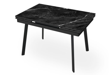 Стіл кухонний Jam Slim / Слім розкладний 110 / 170 см, чорний / діамант 87 М