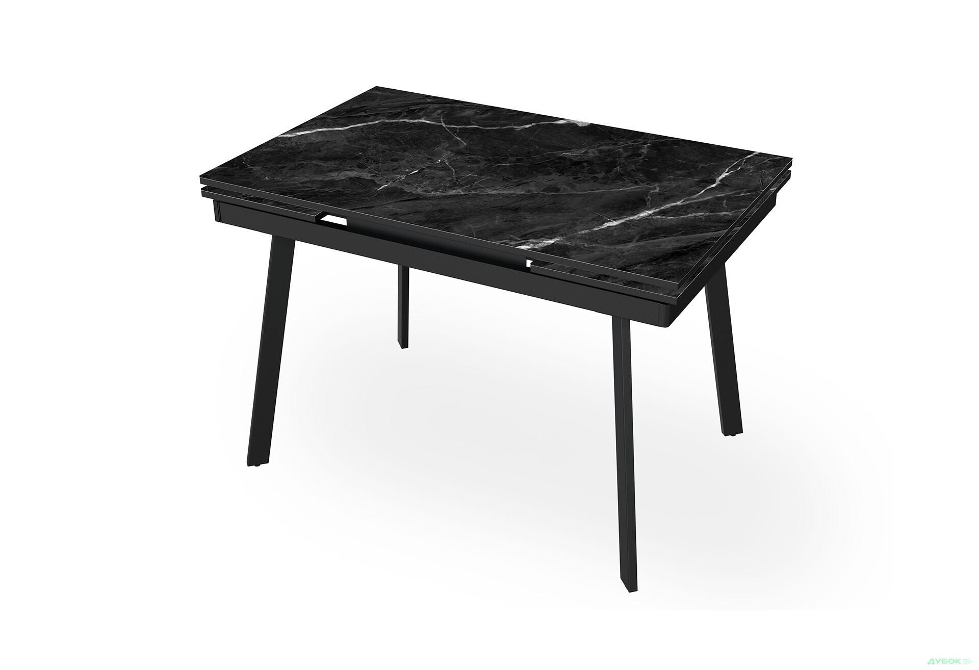 Зображення 1 - Стіл кухонний Jam Slim / Слім розкладний 110 / 170 см, чорний / діамант 87 М