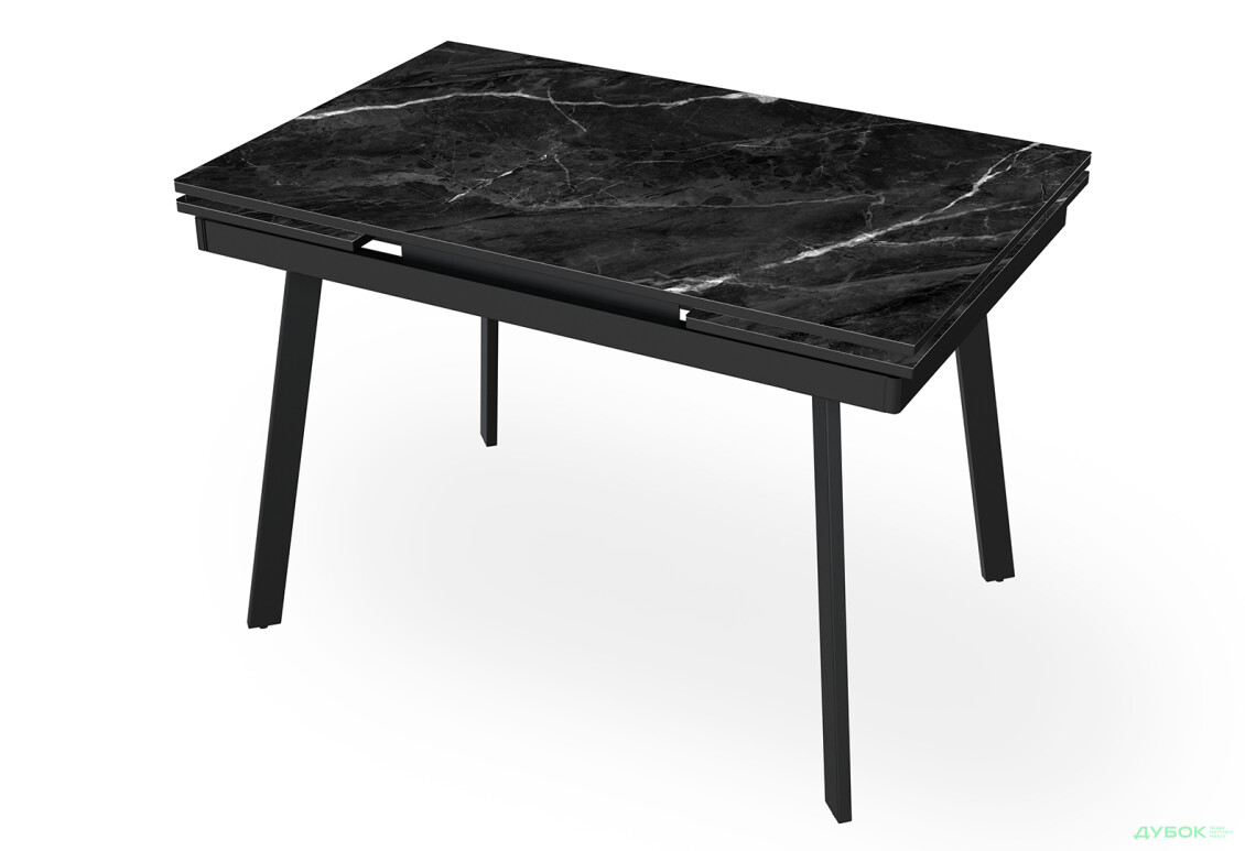 Стіл кухонний Jam Slim / Слім розкладний 110 / 170 см, чорний / діамант 87 М