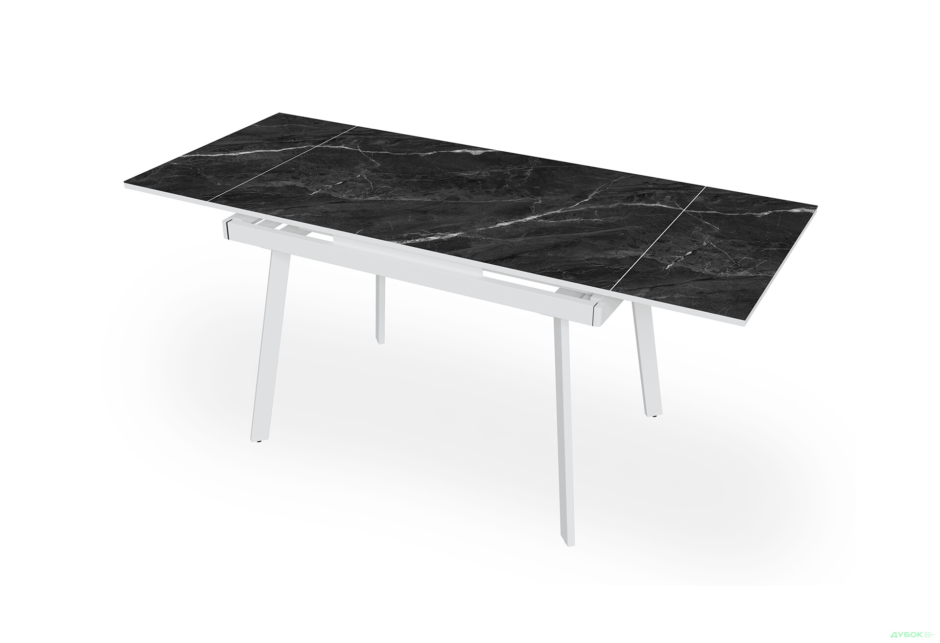 Зображення 2 - Стіл кухонний Jam Slim / Слім розкладний 110 / 170 см, білий / діамант 87 М