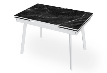 Стіл кухонний Jam Slim / Слім розкладний 110 / 170 см, білий / діамант 87 М