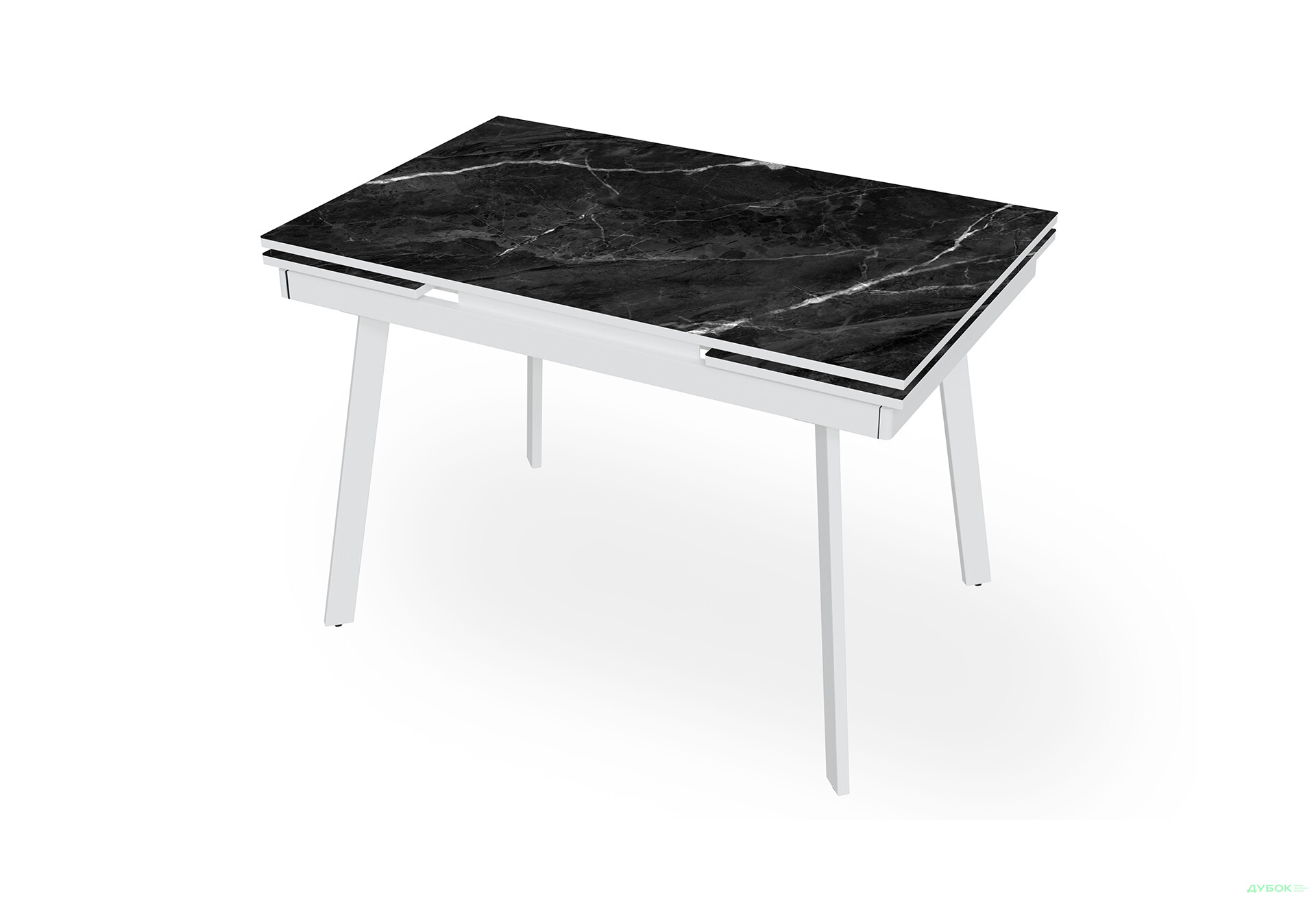 Зображення 1 - Стіл кухонний Jam Slim / Слім розкладний 110 / 170 см, білий / діамант 87 М