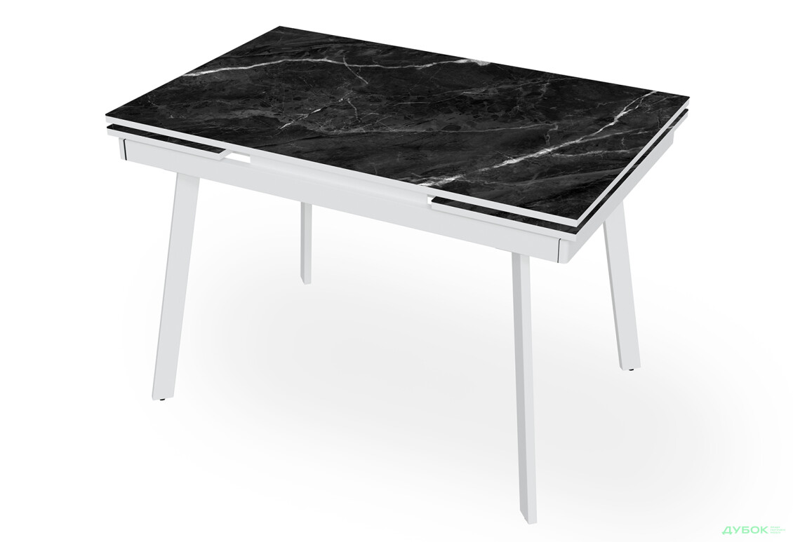 Стіл кухонний Jam Slim / Слім розкладний 110 / 170 см, білий / діамант 87 М