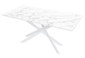 Зображення 2 - Стіл кухонний Jam Кірк розкладний 120 / 160 см, білий / скло діамант 66 М