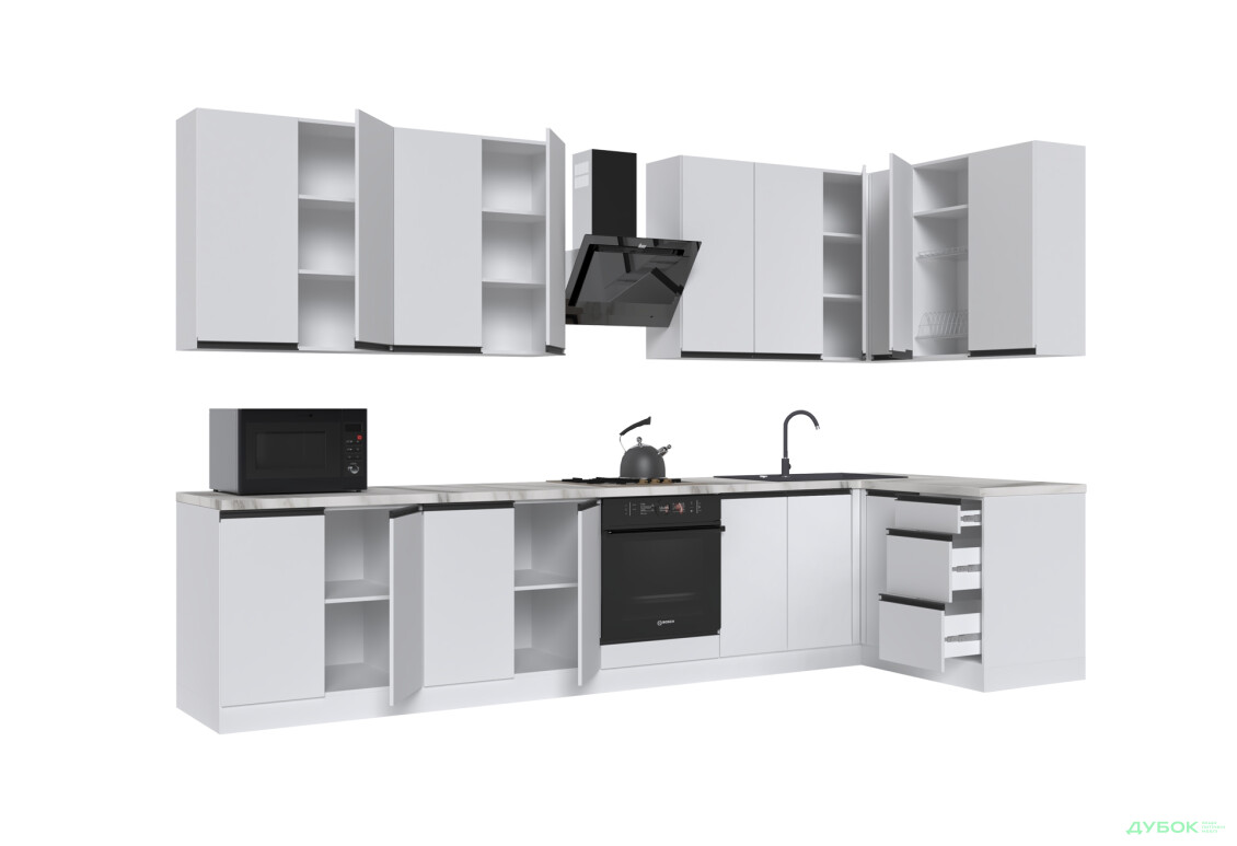 Зображення 5 - Кухня VIP-master ГаМа / GaMa Люкс 360x140 см, німфея альба