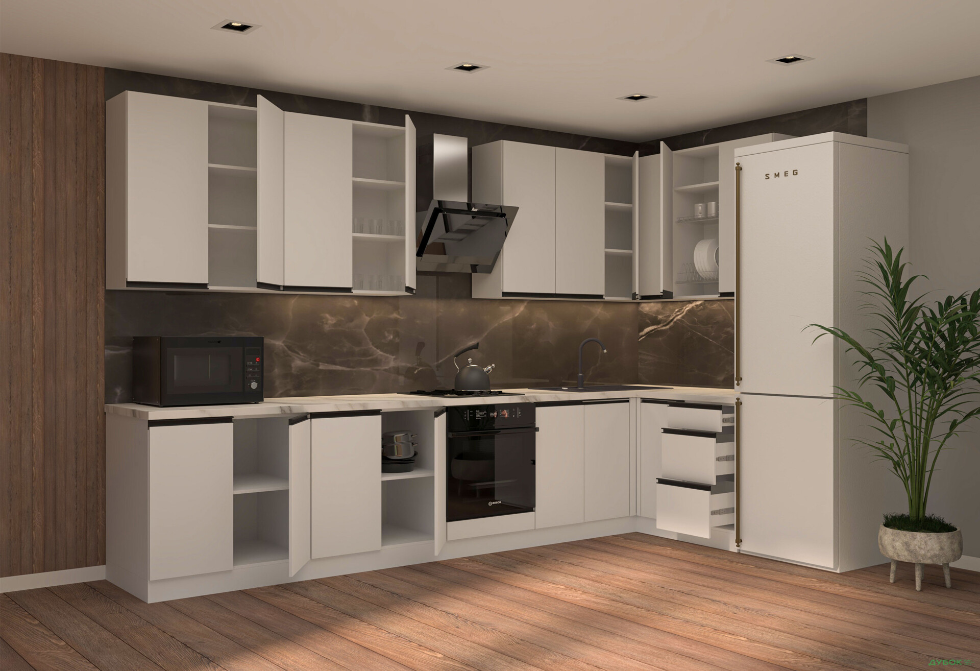 Зображення 2 - Кухня VIP-master ГаМа / GaMa Люкс 360x140 см, німфея альба