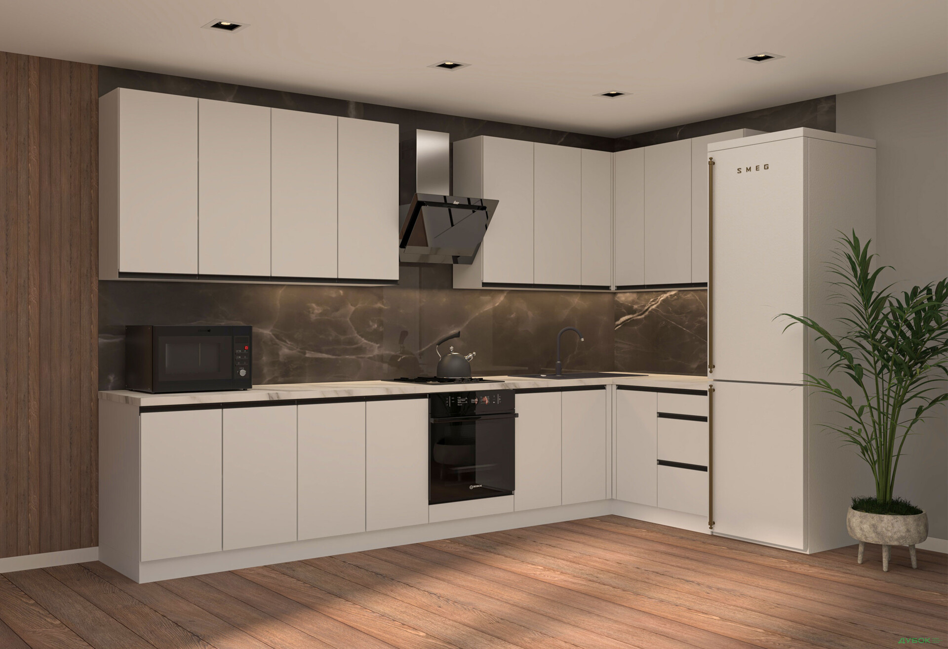 Зображення 1 - Кухня VIP-master ГаМа / GaMa Люкс 360x140 см, німфея альба