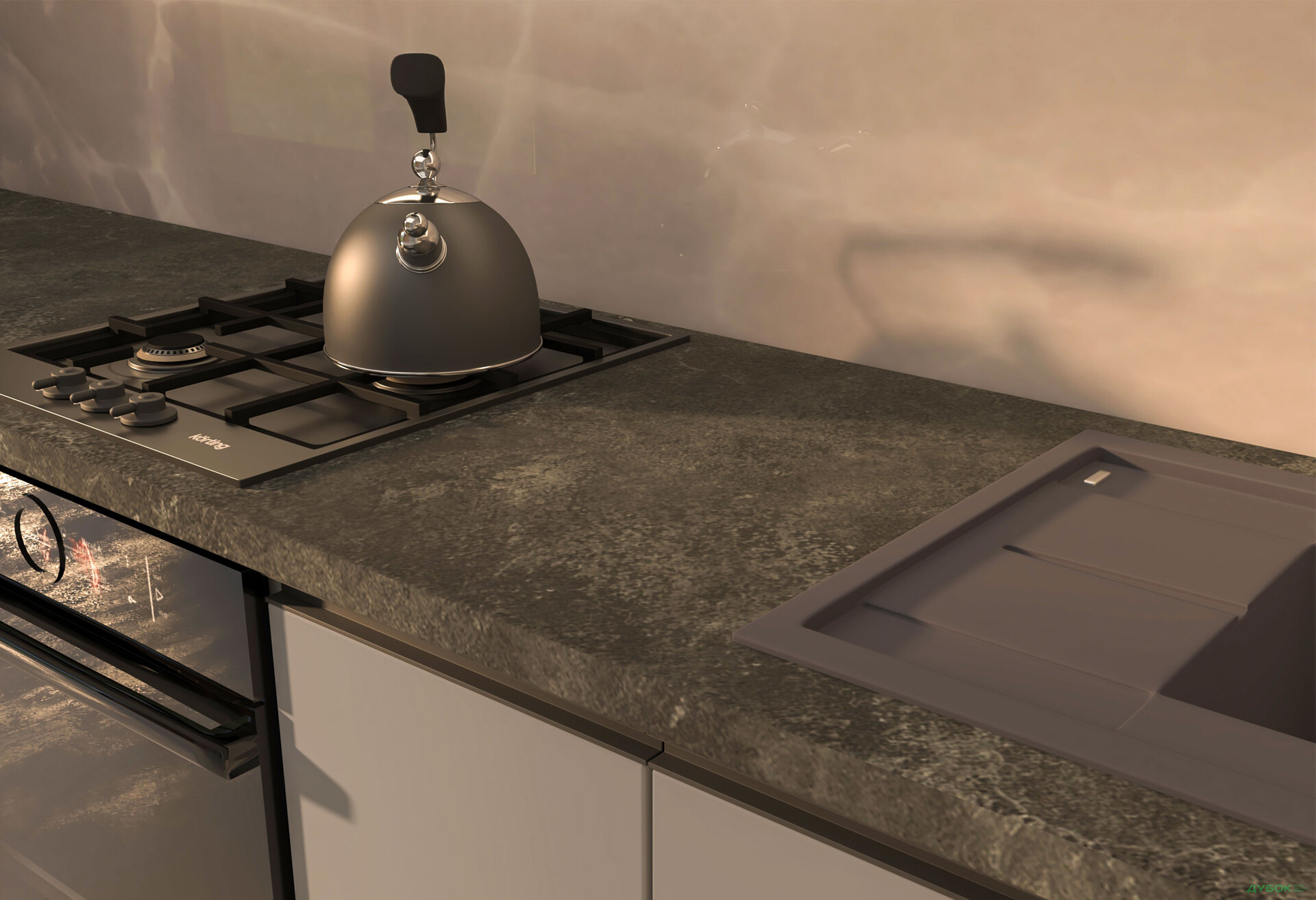 Зображення 3 - Кухня VIP-master ГаМа / GaMa Люкс 360x140 см, німфея альба / сірий