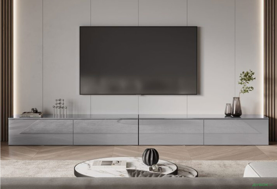 Изображение 2 - Секция под напольная TV МіроМарк Legs Box / Легс Бокс 210 см, глянец серая лава