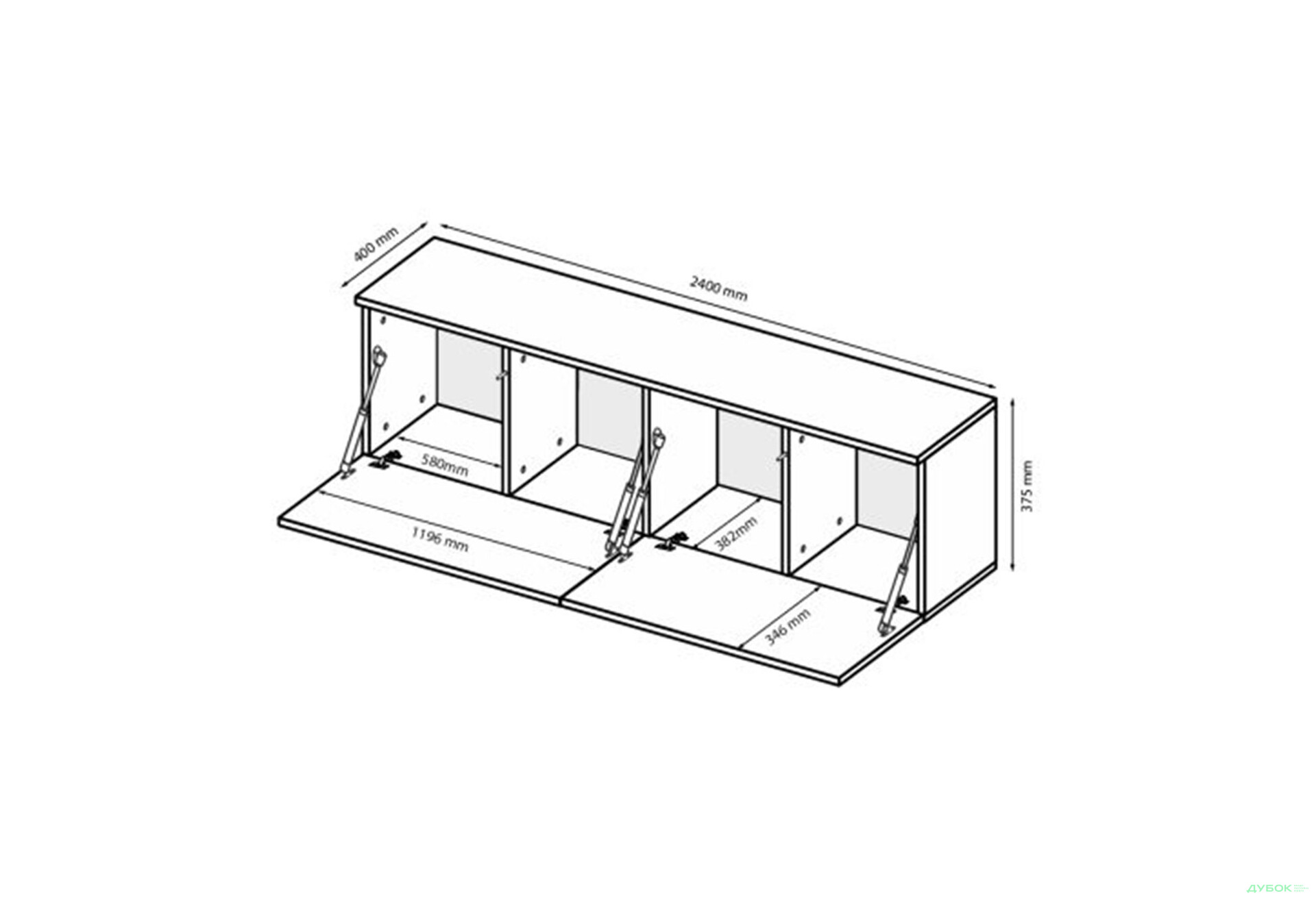 Изображение 6 - Секция под напольная TV МіроМарк Legs Box / Легс Бокс 240 см, глянец белый