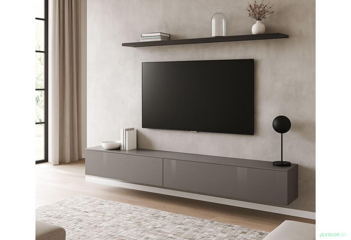 Изображение 2 - Секция под напольная TV МіроМарк Legs Box / Легс Бокс 240 см, глянец серая лава