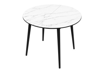 Стіл кухонний Jam Oliver розкладний 100 / 135 см, чорний / скло діамант 66 М