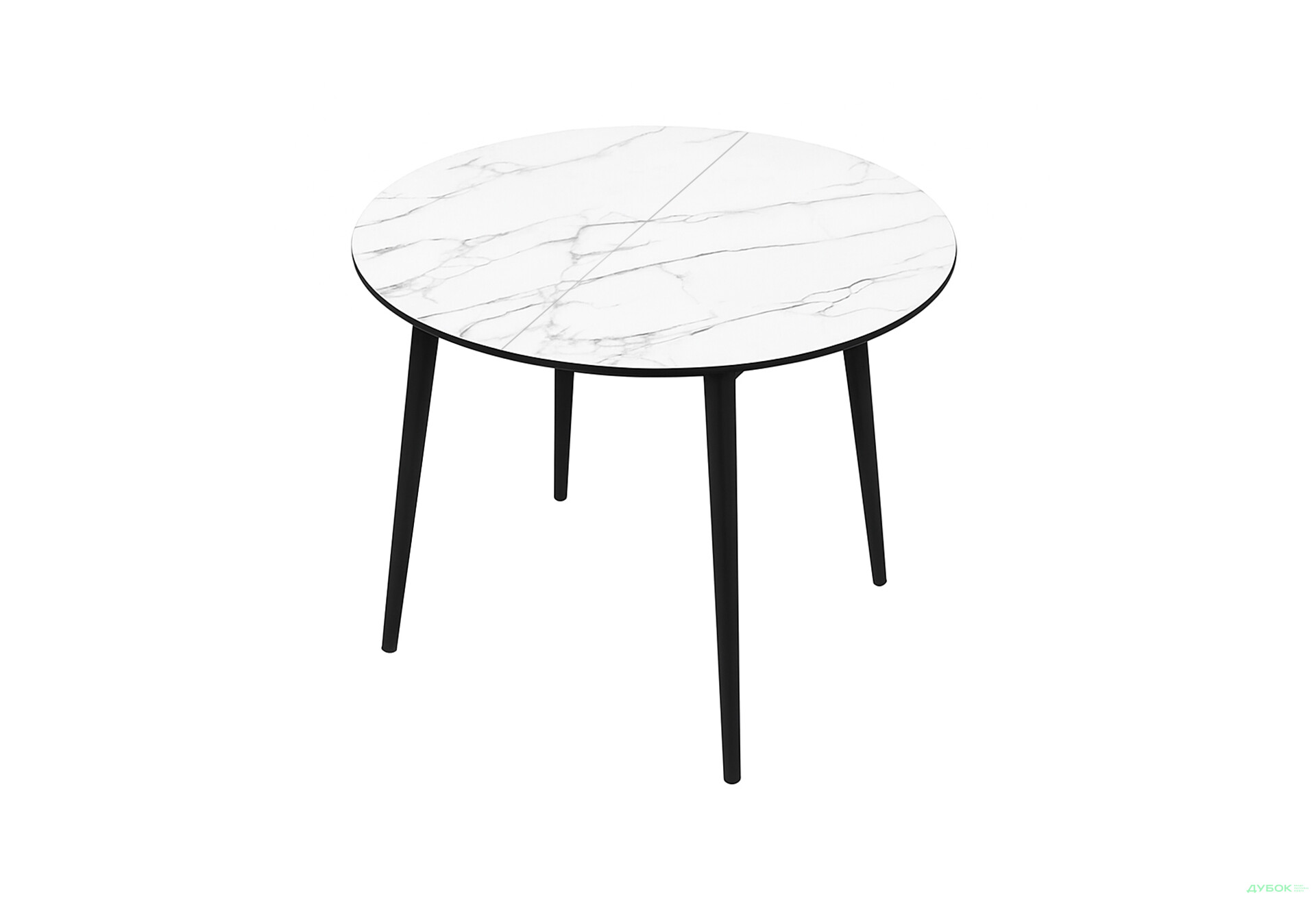 Зображення 1 - Стіл кухонний Jam Oliver розкладний 100 / 135 см, чорний / скло діамант 66 М