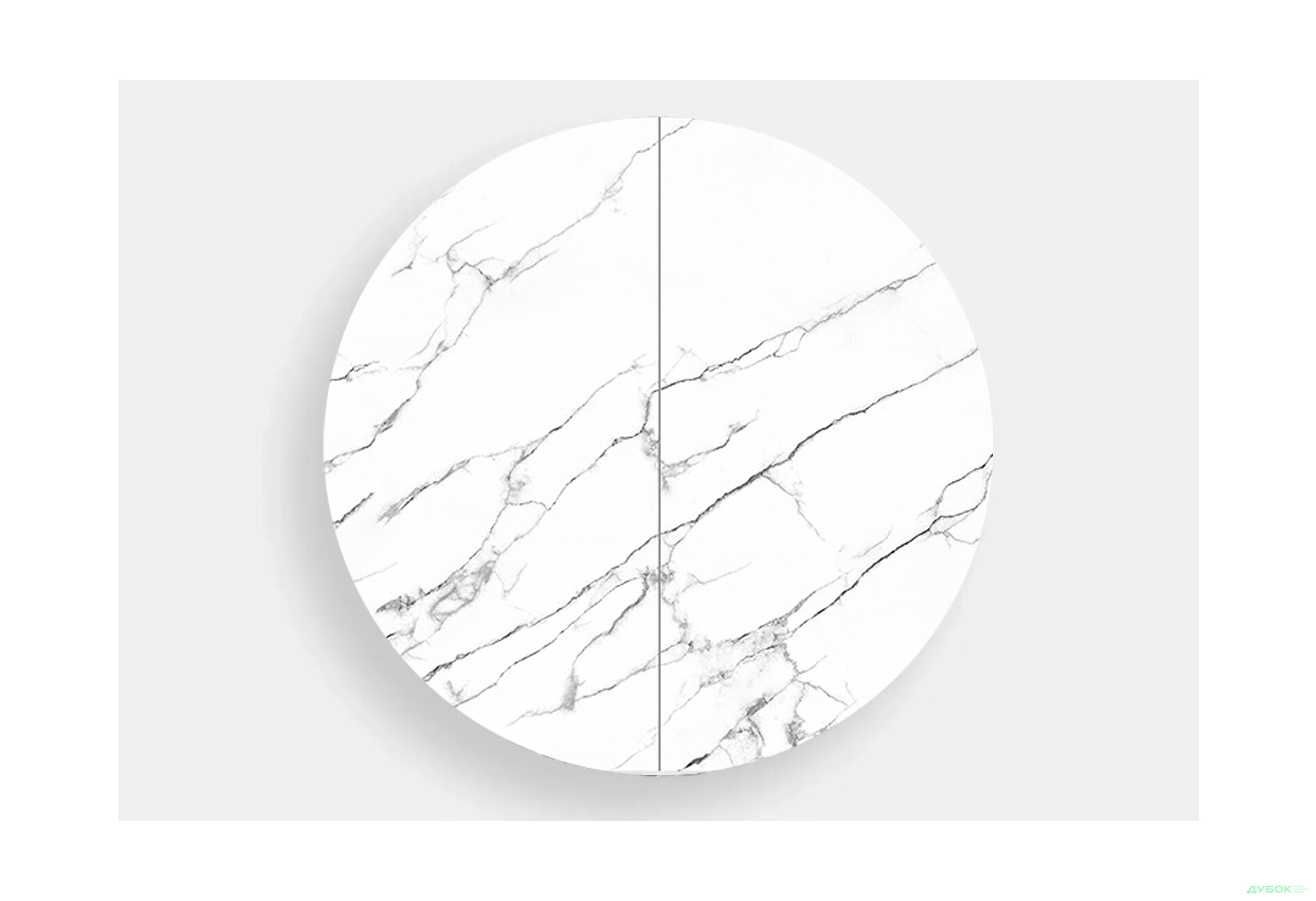 Зображення 2 - Стіл кухонний Jam Oliver розкладний 100 / 135 см, білий / скло діамант 66 М