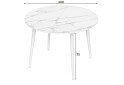 Зображення 3 - Стіл кухонний Jam Oliver розкладний 100 / 135 см, білий / скло діамант 66 М
