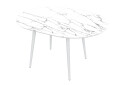 Зображення 2 - Стіл кухонний Jam Oliver розкладний 100 / 135 см, білий / скло діамант 66 М