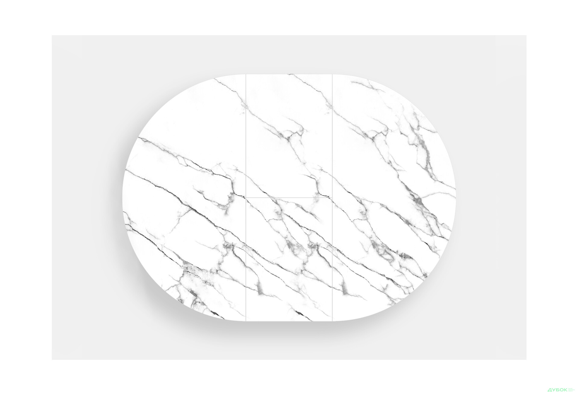 Зображення 3 - Стіл кухонний Jam Oliver розкладний 100 / 135 см, білий / скло діамант 66 М