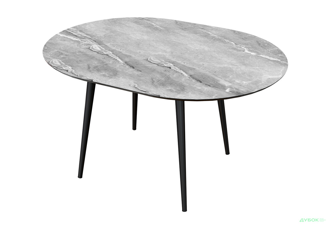 Зображення 2 - Стіл кухонний Jam Oliver розкладний 100 / 135 см, чорний / скло діамант 78 М