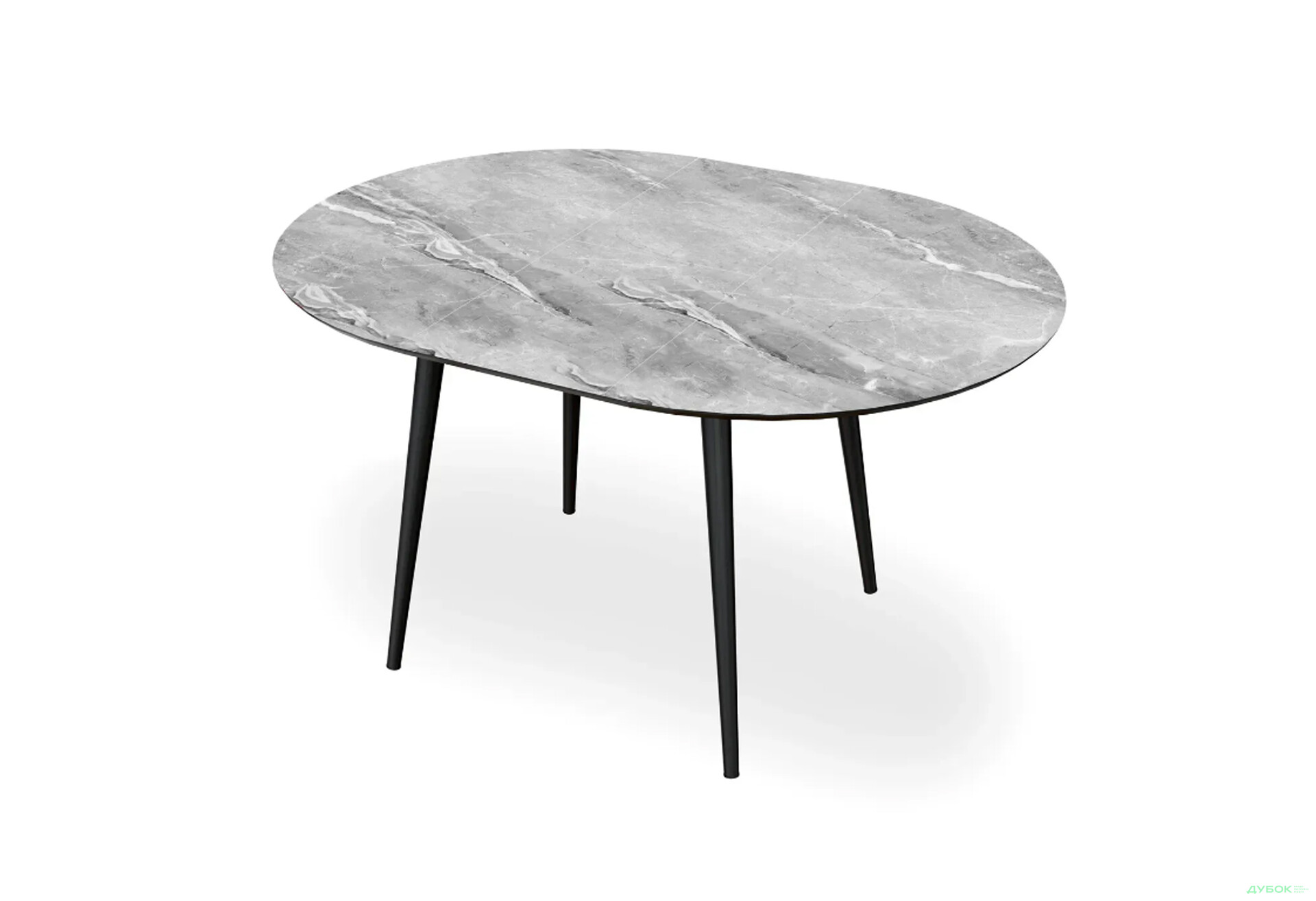 Зображення 2 - Стіл кухонний Jam Oliver розкладний 100 / 135 см, чорний / скло діамант 78 М