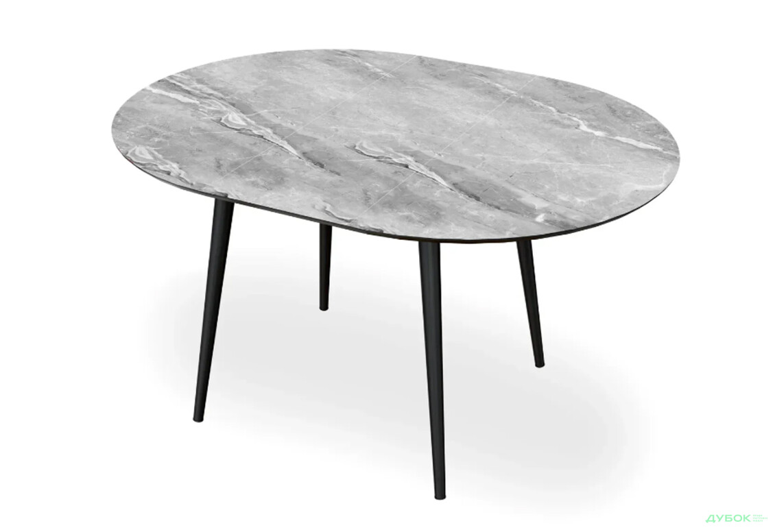 Зображення 2 - Стіл кухонний Jam Oliver розкладний 100 / 135 см, чорний / скло діамант 78 М