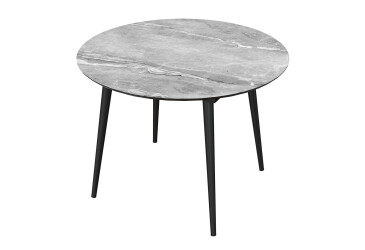 Стол кухонный Jam Oliver раскладной 100 / 135 см, черный / стекло бриллиант 78 М