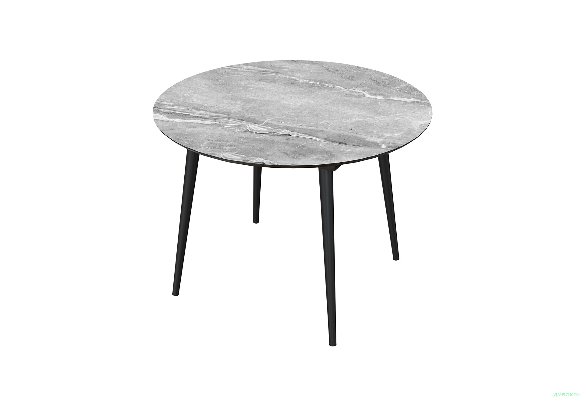 Зображення 1 - Стіл кухонний Jam Oliver розкладний 100 / 135 см, чорний / скло діамант 78 М