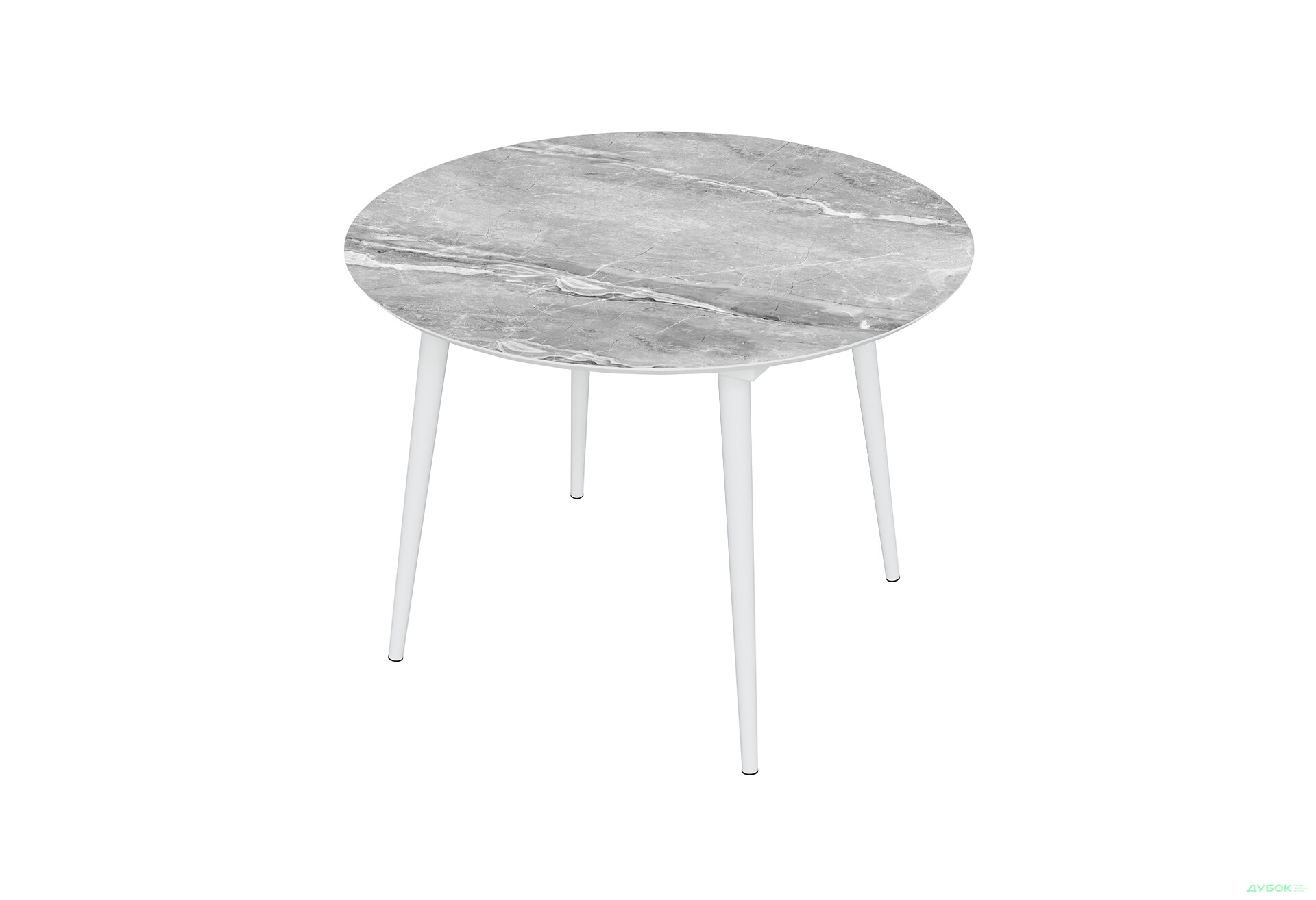 Зображення 1 - Стіл кухонний Jam Oliver розкладний 100 / 135 см, білий / скло діамант 78 М