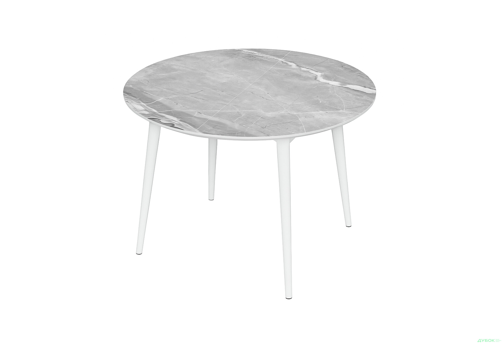 Зображення 1 - Стіл кухонний Jam Oliver розкладний 100 / 135 см, білий / скло діамант 78 М