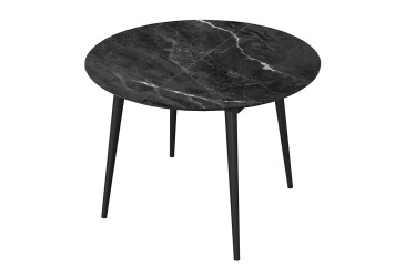 Стіл кухонний Jam Oliver розкладний 100 / 135 см, чорний / скло діамант 87 М