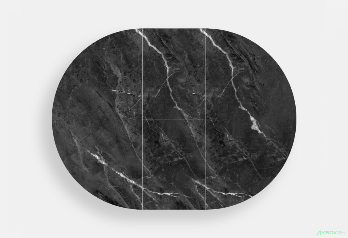 Зображення 3 - Стіл кухонний Jam Oliver розкладний 100 / 135 см, білий / скло діамант 87 М