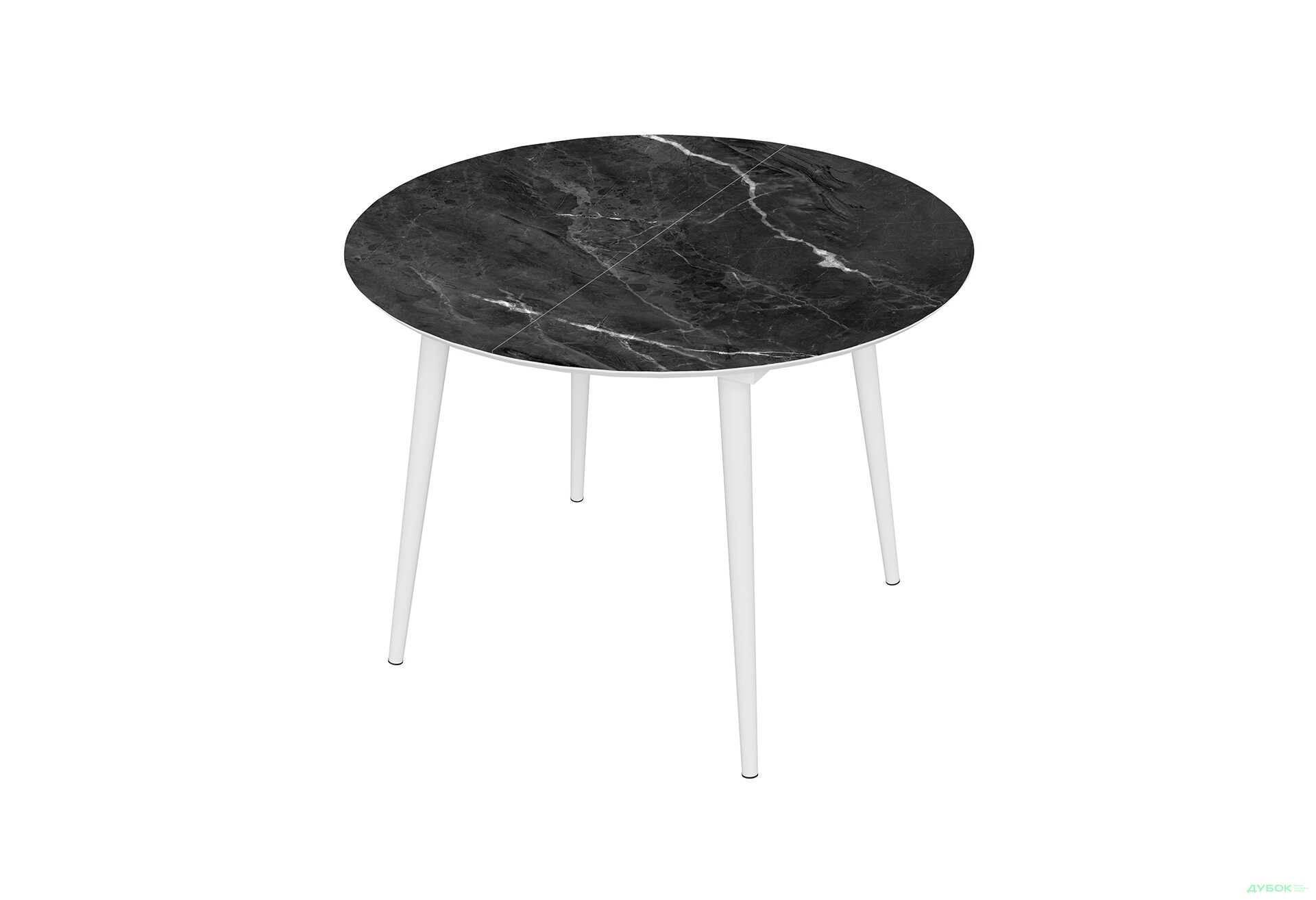 Зображення 1 - Стіл кухонний Jam Oliver розкладний 100 / 135 см, білий / скло діамант 87 М