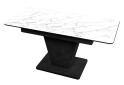 Зображення 2 - Стіл кухонний Jam Slide / Слайд розкладний 120 / 160 см, бетон чорний / скло діамант 66 М