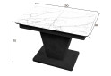 Зображення 2 - Стіл кухонний Jam Slide / Слайд розкладний 120 / 160 см, бетон чорний / скло діамант 66 М