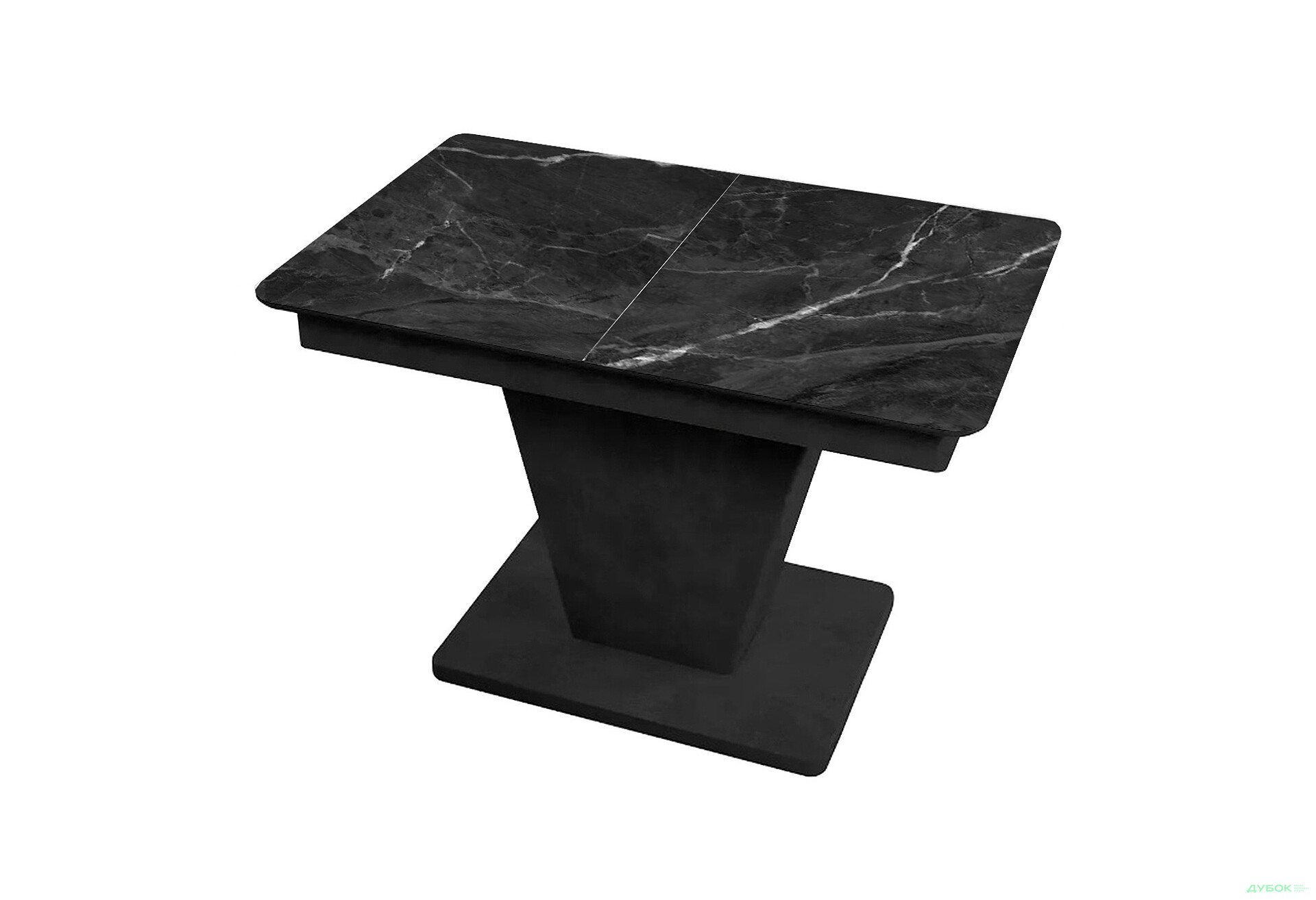 Зображення 1 - Стіл кухонний Jam Slide / Слайд розкладний 120 / 160 см, бетон чорний / скло діамант 87 М